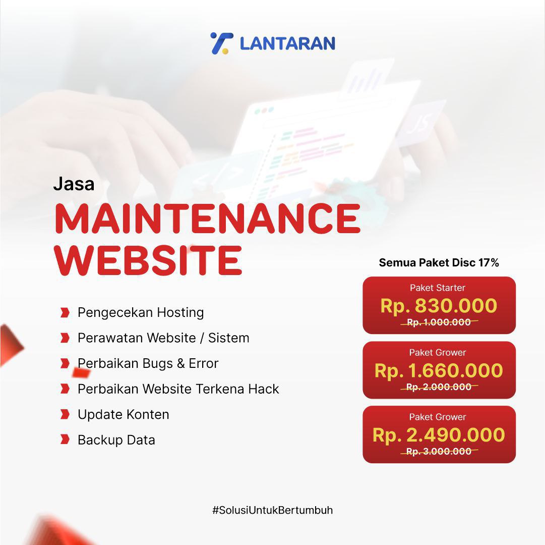 Promo Kemerdekaan - Jasa Maintenance Website